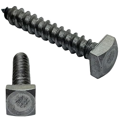 Miniatura 4 de BRAUNY BOY HARDWARE - Tornillos de madera de cabeza cuadrada rústica de  x 1.5 pulgadas - Tornillos decorativos metálicos metálicos cuadrados