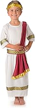 Boys Roman Emperor Ancient Greek Caesar Toga Fancy Dress Kids World Book Day Costume