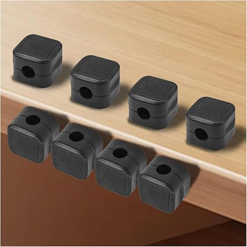 Paquete de 8 organizadores de cables para automóvil, clips magnéticos de gestión de cables de escritorio de automóvil, soporte de cable de carga