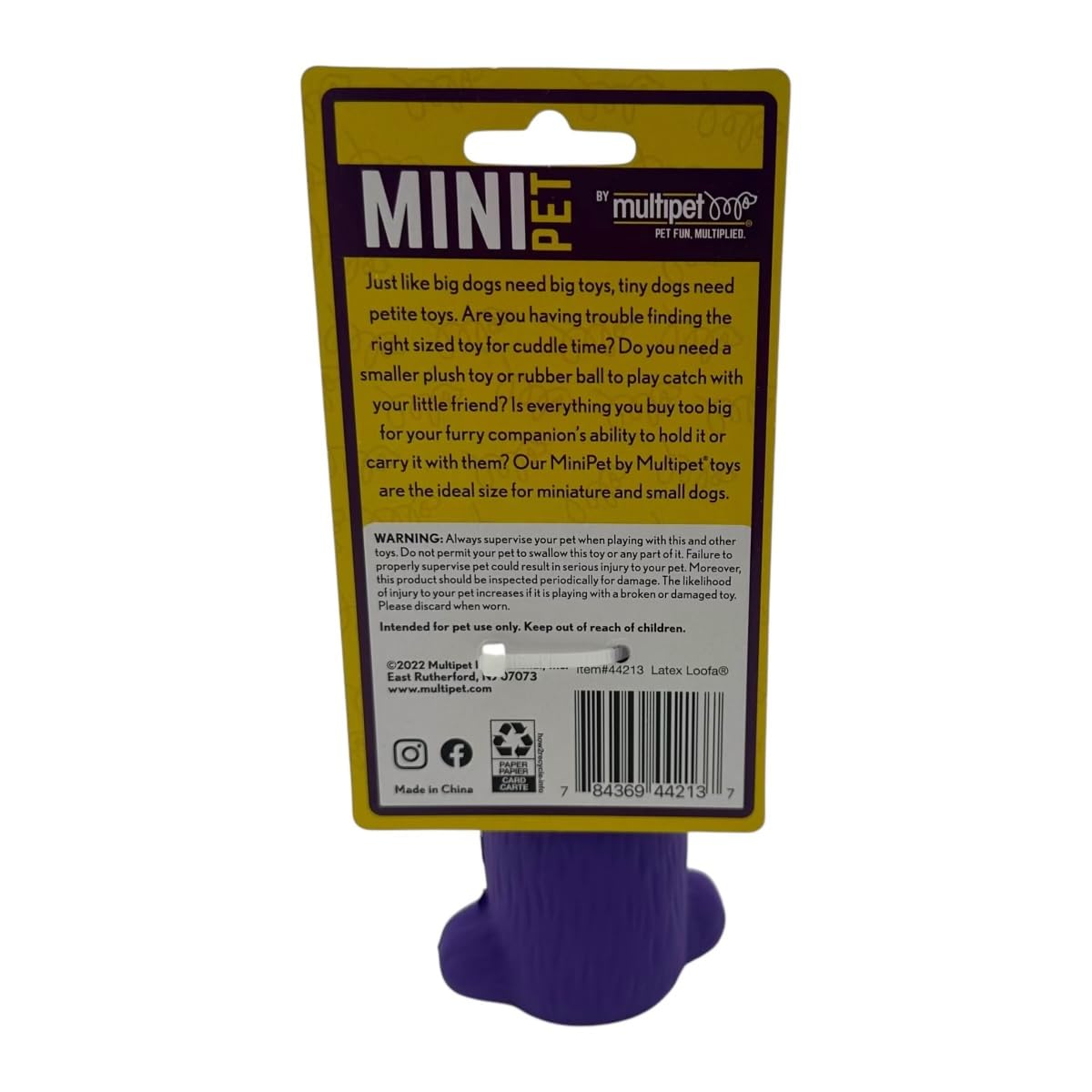 Multipet Mini juguete de látex para perro, XS