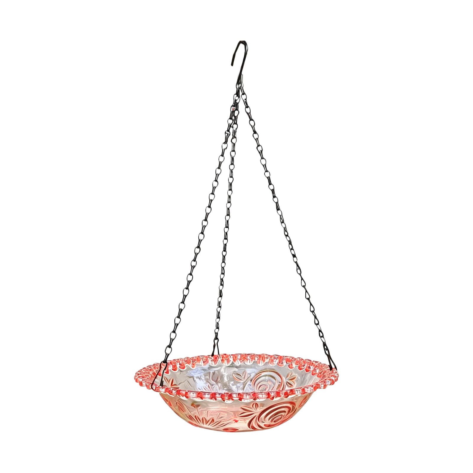 CUNZJIA Hanging Bird Bath for Garden with Metal Hook and Clean Attracts Wild Birds