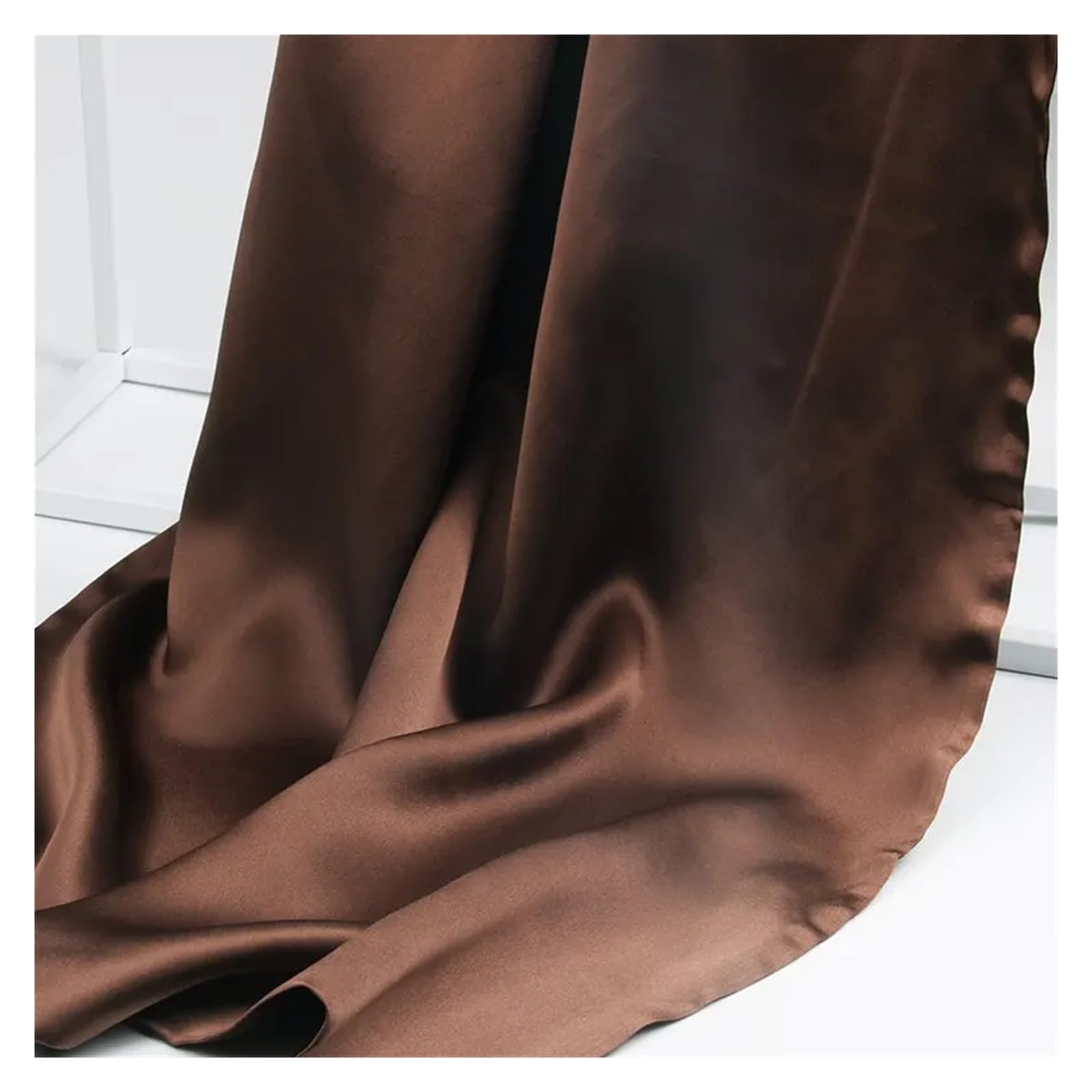 Tela De Raso Tela de seda morera multicolor, 19 mm ancho, 114 cm, for vestido, ropa cama, bufanda para Manualidades DIY(Wine Red,1.5 meters)