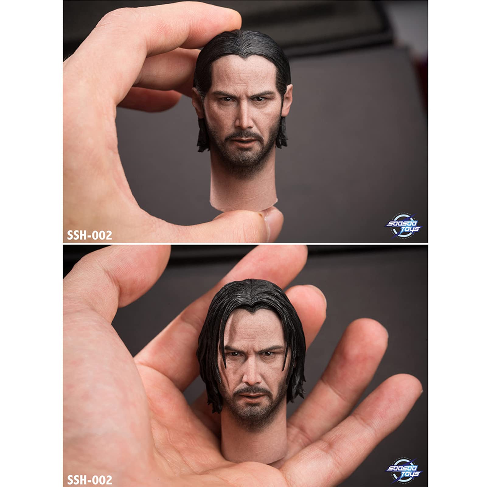 Amazon | 1/6スケール男性フィギュアヘッドスカルプトハンサムタフガイ