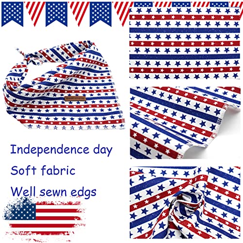 Elegant Little Tail Independence Day Dog Bandana, 1Pc Washable Dog Scarf Female Or Male Square Dog Bib Kerchief Scarf Adjustable Pet Bandana For Medium Large Dogs #TOP1