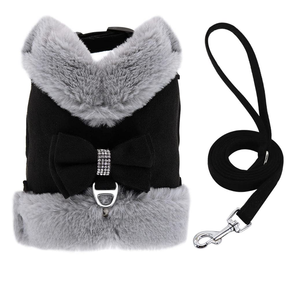 Arnés para perro con correa para perros pequeños, chaleco cálido para cachorros, diseño cómodo y duradero
