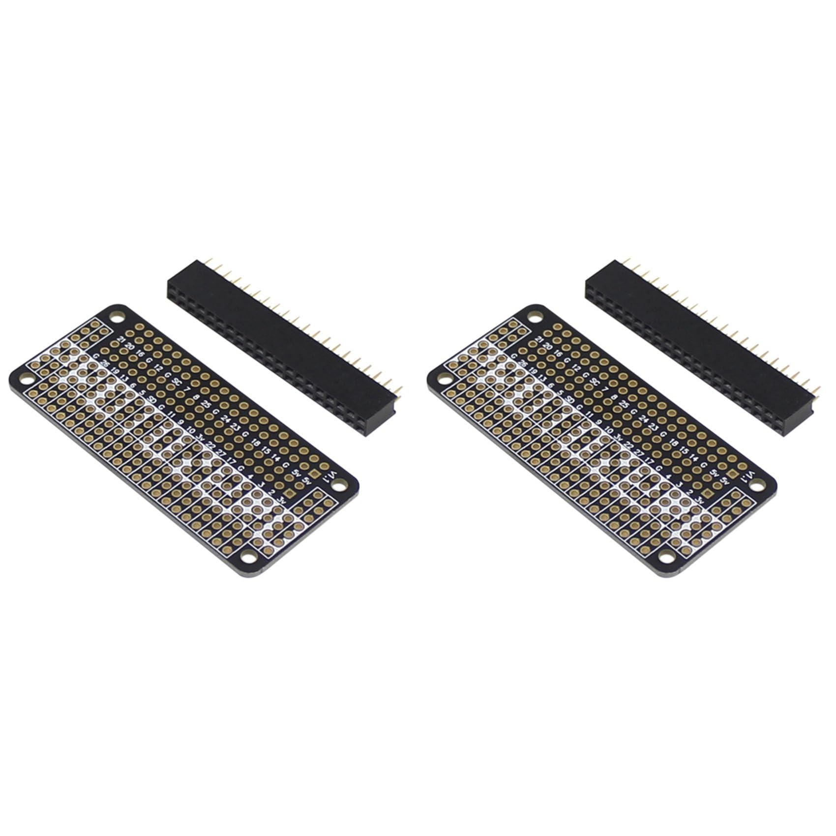 Jnchdghwa Black 2X Extension Board For Zero Gpio Hole Board Welding Board Pcb Board Bread Board Expansion Board