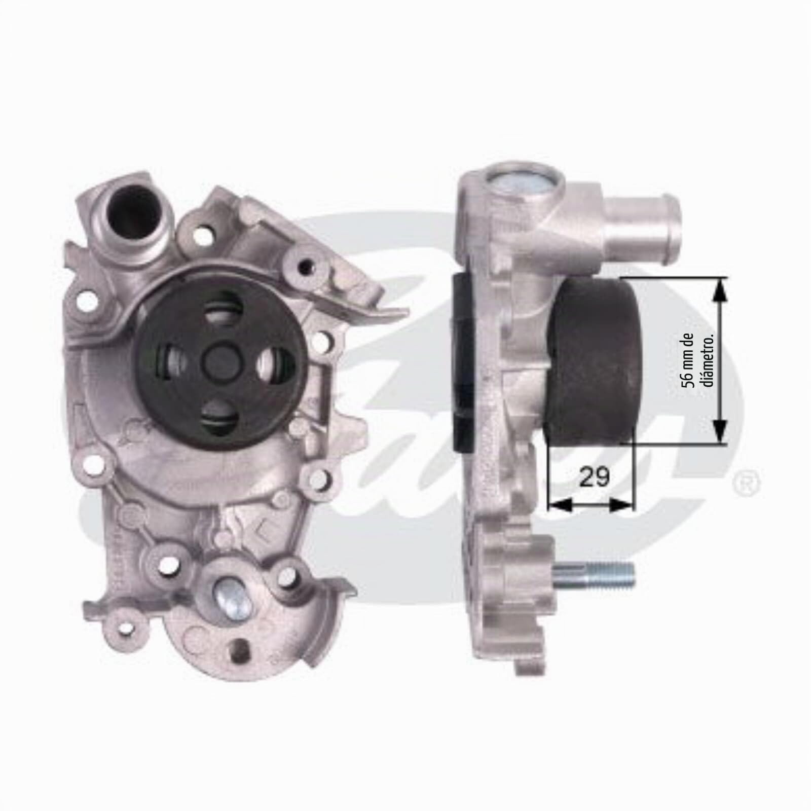 GATES KP25454XS Bomba de agua + kit de correa de distribución Número de dientes: 87 17 mm con bomba de agua Compatible con RENAULT Clio 2 Hatchback BB, CB Twingo 1 C06 Clio 1 B/C57, 5/357
