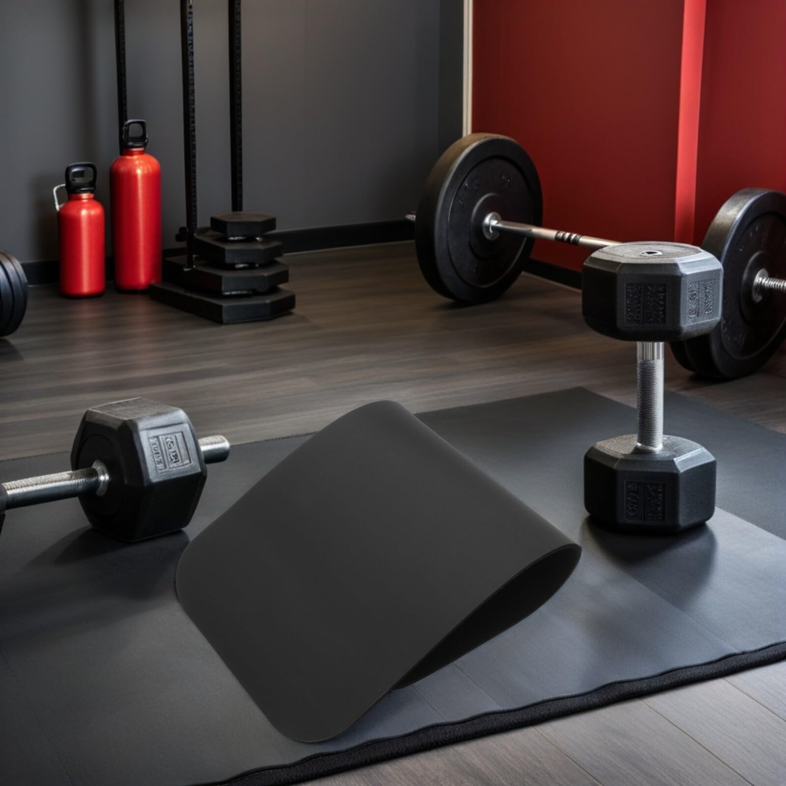 2 Pezzi Tappetino Antiscivolo per Tapis da Corsa in Pelle Riduce Rumore e Vibrazioni Protezione Pavimenti per Esercizi Gambe Seduti per Anziani