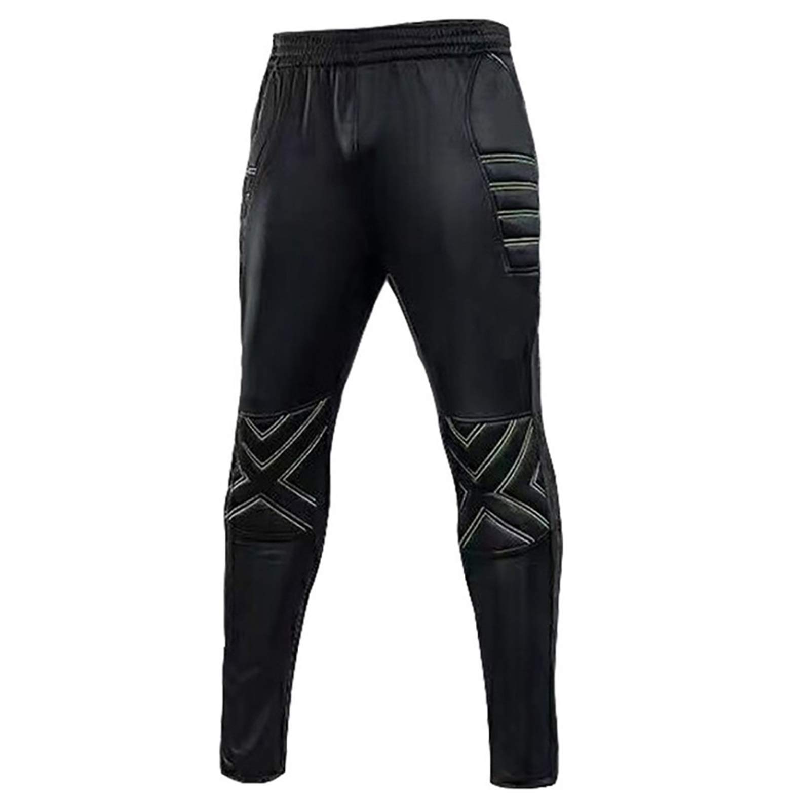 Football Anti-Collision Ensemble Gardien But Rembourré Hauts + Pantalons 2 Pièces Protecteur Tenue (Color : Green, Size : M)