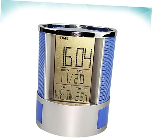 Miniatura 9 de Organizador de bolígrafo, soporte para bolígrafo de fecha, soporte para bolígrafo, para escritorio, suministros de oficina, pantalla de tiempo de