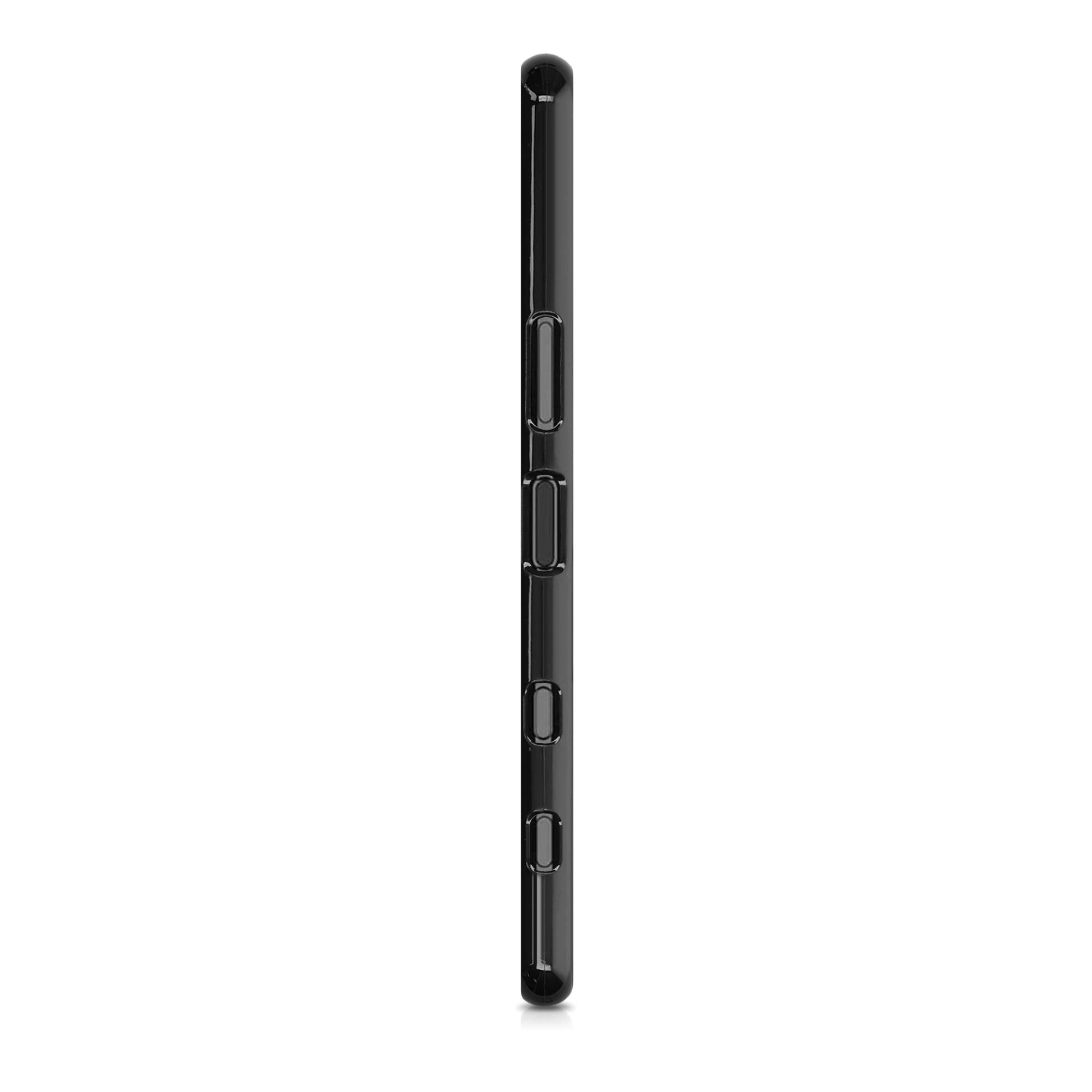 Custodia Trasparente Sfumata Per Sony Xperia 5 II - TPU Morbido Antigraffio, Rosa/Verde