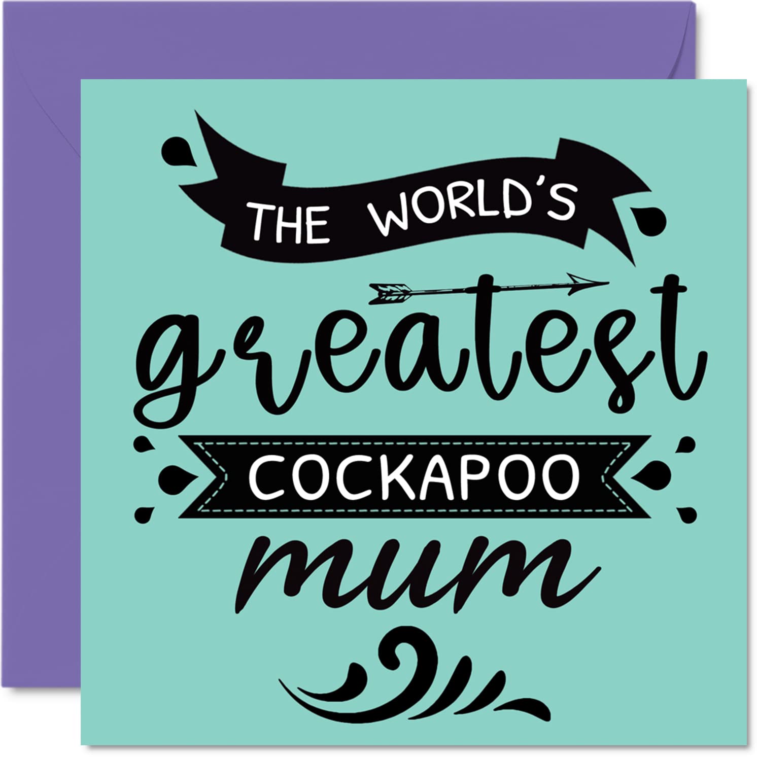Mother's Day Card for Her from the Dog - World's Greatest Cockapoo Mum - Happy Birthday Card from Dog Pet Mum Birthday Gifts, 145mmGreeting Cards for Mummy Mom Mama