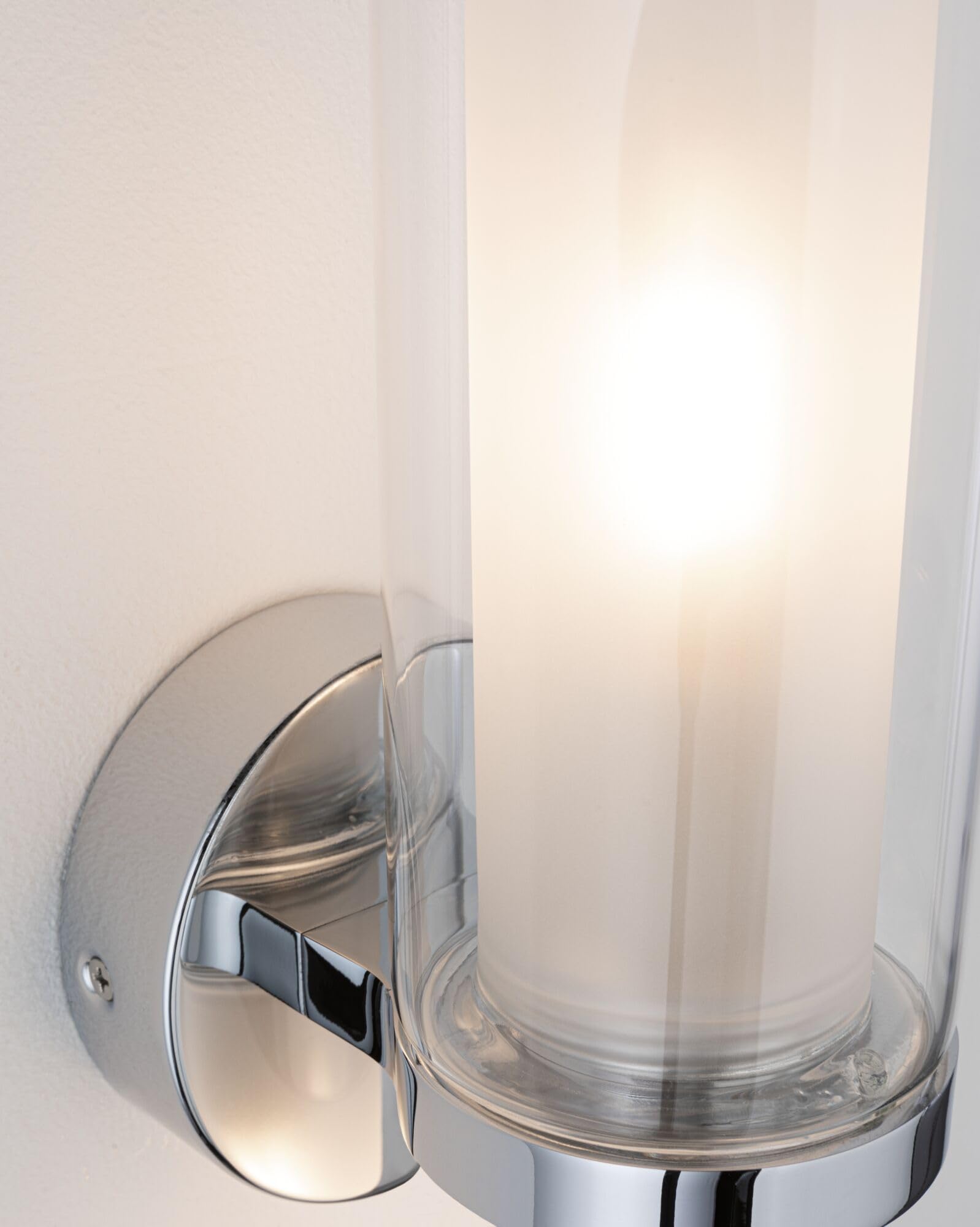Paulmann 71076 Applique Selection Bathroom Luena IP44 E14 230 V max 20W dimmerabile cromo, vetro, luce da bagno a una fiamma