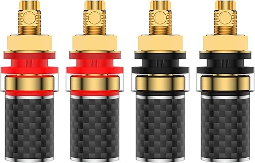 Viborg BP604G 4X Altavoz Hifi Binding Post Chapado en oro Puro Altavoz de alta gama de cobre puro Terminales de enchufe banana Bloqueo de tornillo