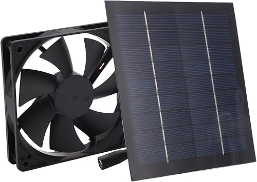Miniatura 5 de Kit de ventilador de energía solar impermeable, ventilador de 20 W, ventilador de escape solar para gallinero, invernadero, casa de perro,
