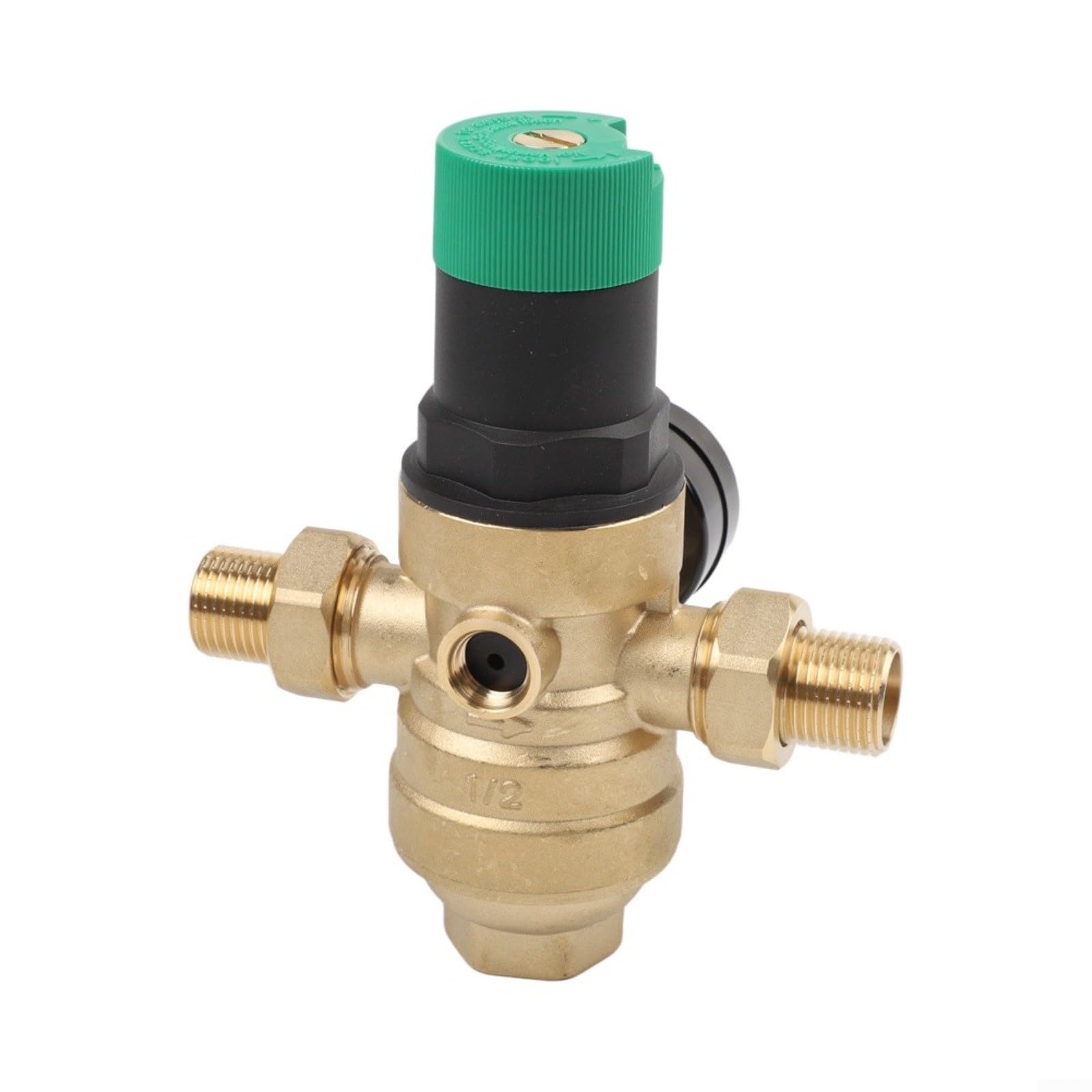 Messing Druckminderer mit Filter 40μm, G/NPT Gewinde DN15-DN25, Wasserdruckregelventil 0,1-1,5MPa für Hausinstallationen(1/2-G)