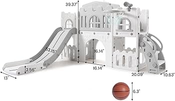Amazon.com: 8 in 1 Toddler Indoor Playground With Slide