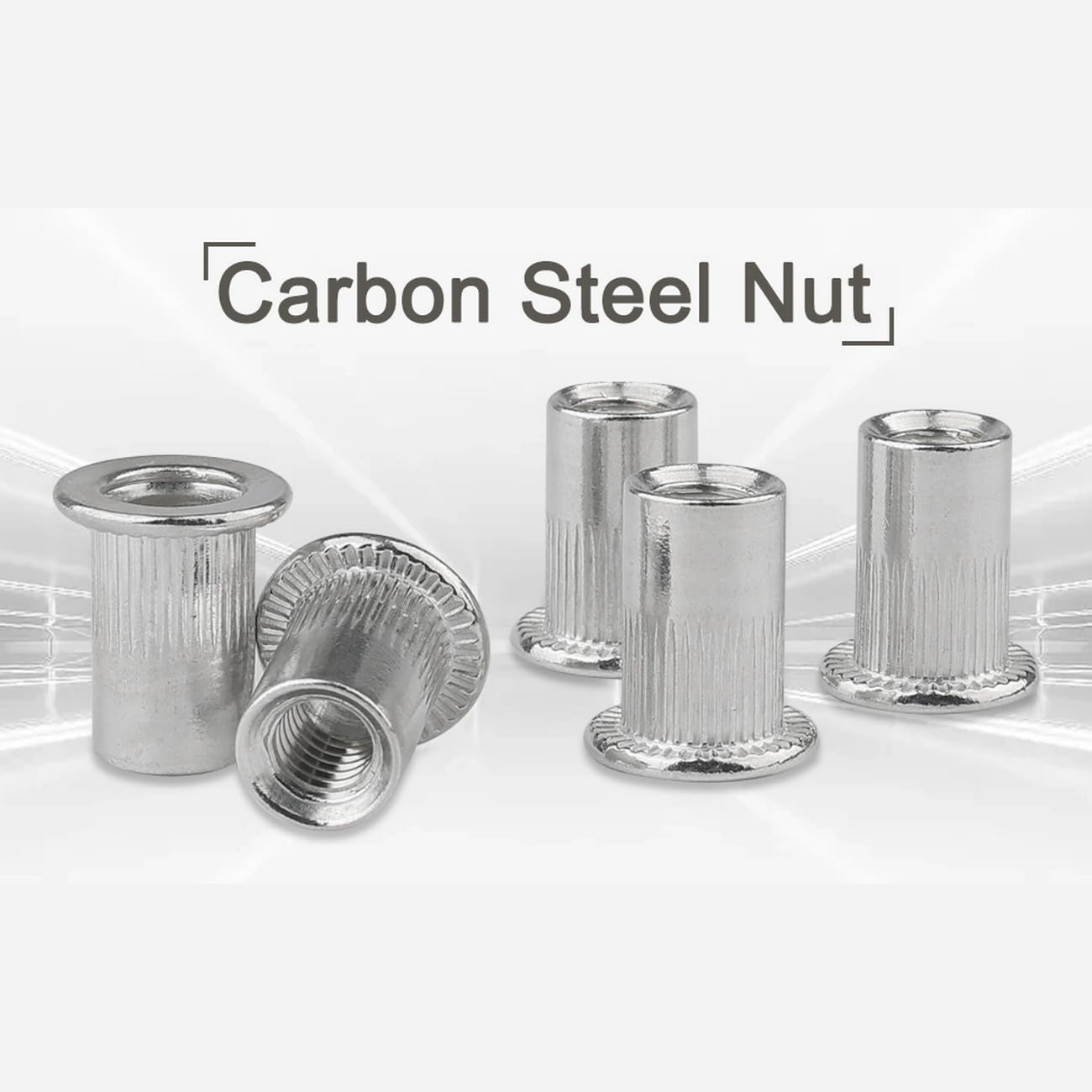 150pcs Rivnuts Stainless Steel Knurled Head Threaded Rivet Nuts M3 M4 - View #7