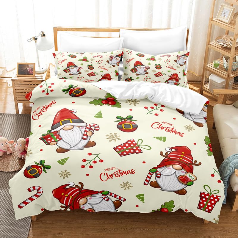 Housse de couette 90x190 Noël enfant parure de lit microfibre 110g/㎡ taie