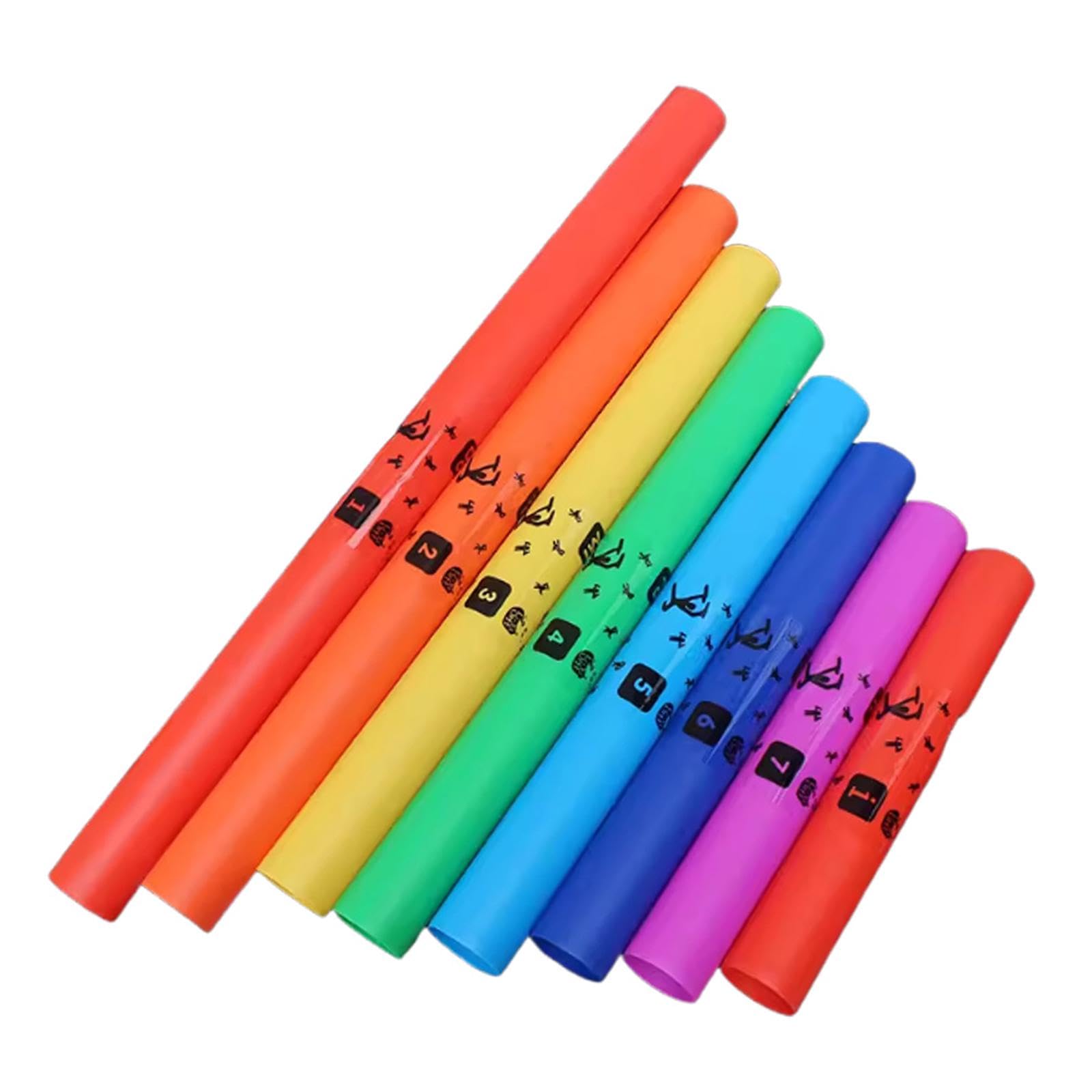 JunZheHub Diatonic Music Tubes Set for Kids with 8 Sound, Without Rope
