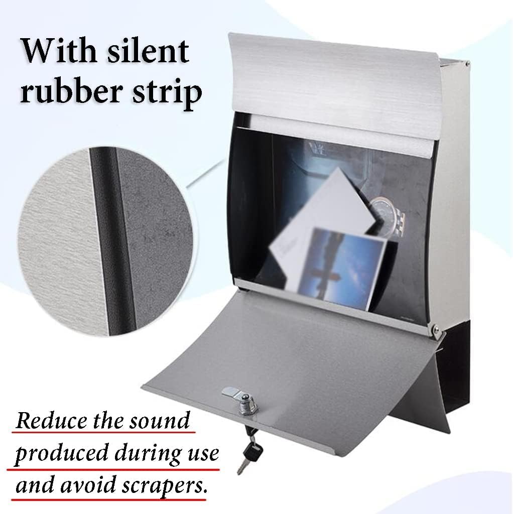 Exquisite Mailbox Stainless Steel Mailboxes Classic Key Lock Drop Box Small Capacity Wall Mount Mailboxes Home Outdoor Post Box Safer