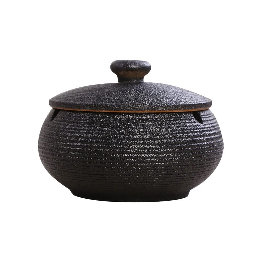Ashtray Ceramic Round Ash Tray Cigarettes Holder Pot Cigarettes Holder