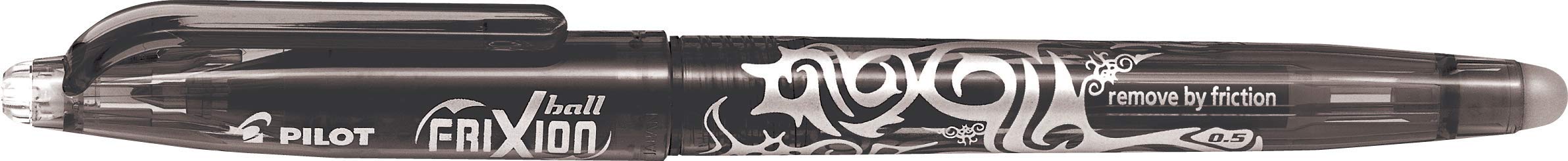 Pilot Frixion - Penna a sfera cancellabile, punta fine, 0,5 mm, confezione da 12, colore: Nero