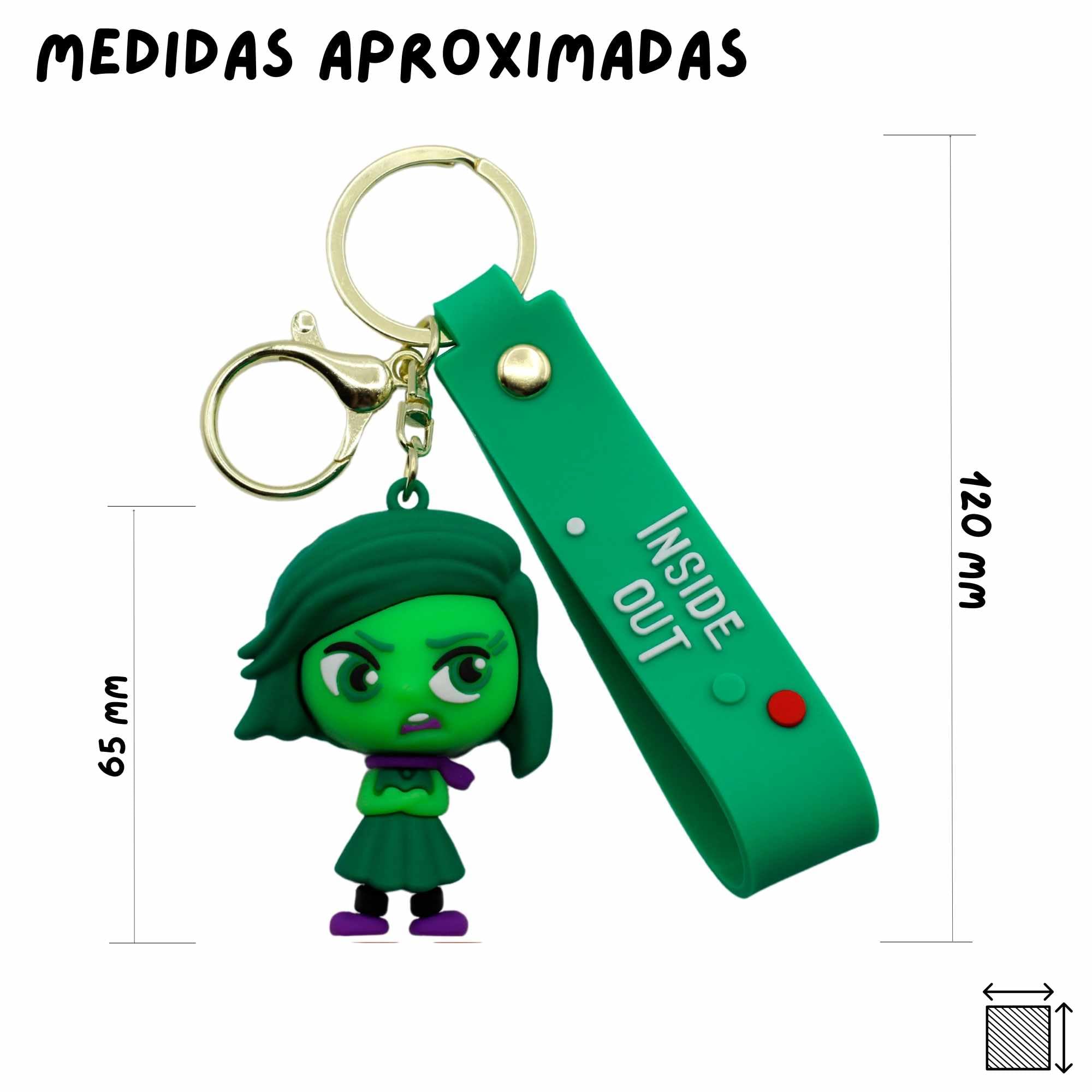 Llavero Personaje de Asco- Dibujo Animado, Goma, Emoción, 6 cm, Silicona - imagen 4
