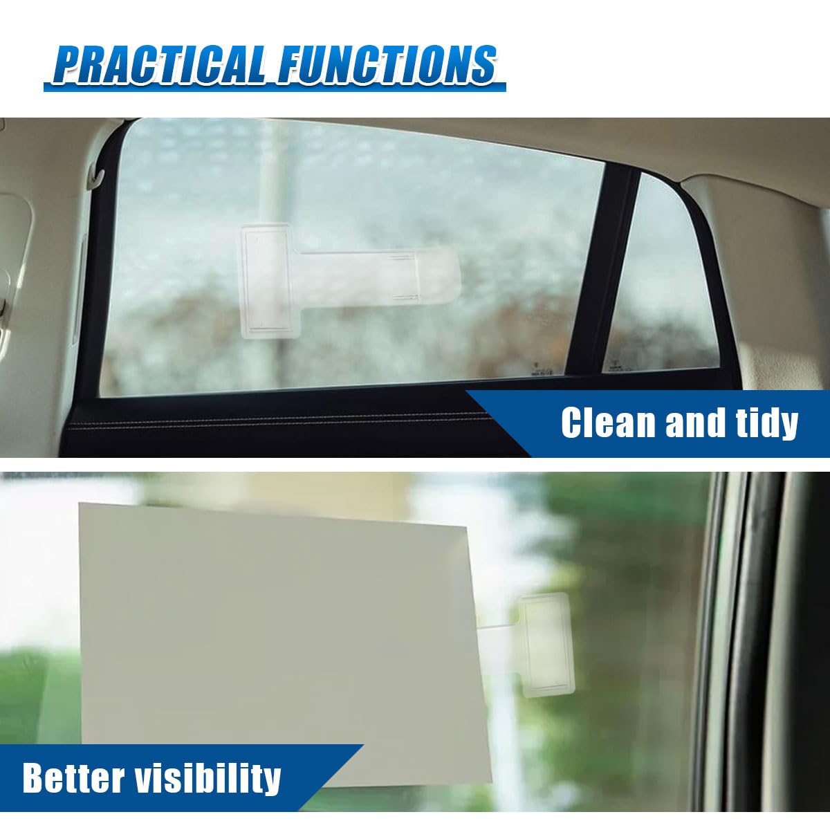 YoRise Car Windshield Parking Ticket Holder Transparent Plastic Parking Permit Holder Self-Adhesive Car Windshield Invoice Clip Vehicle Parking — view 6