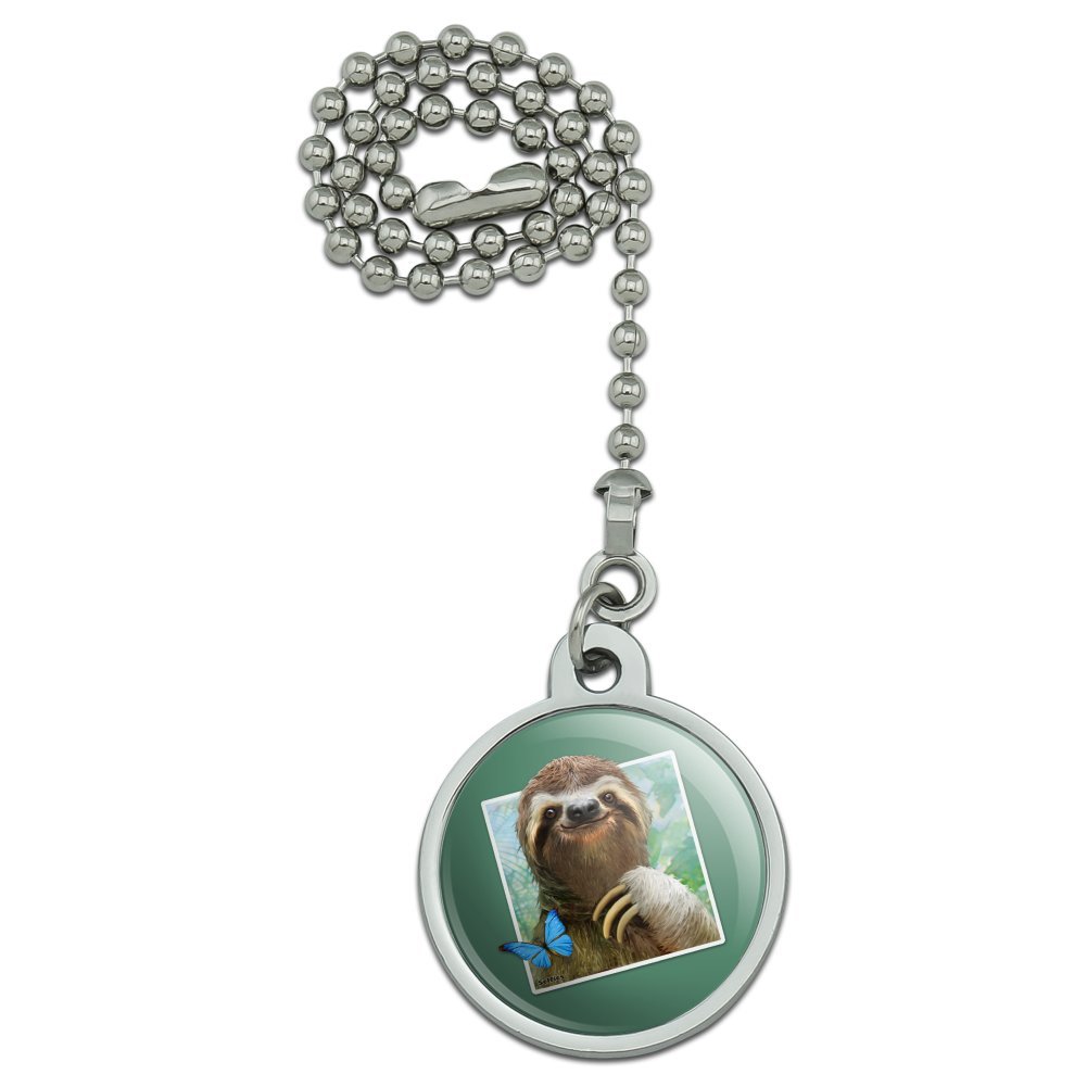 GRAPHICS & MORE Sloth Selfie Picture Ceiling Fan and Light Pull Chain