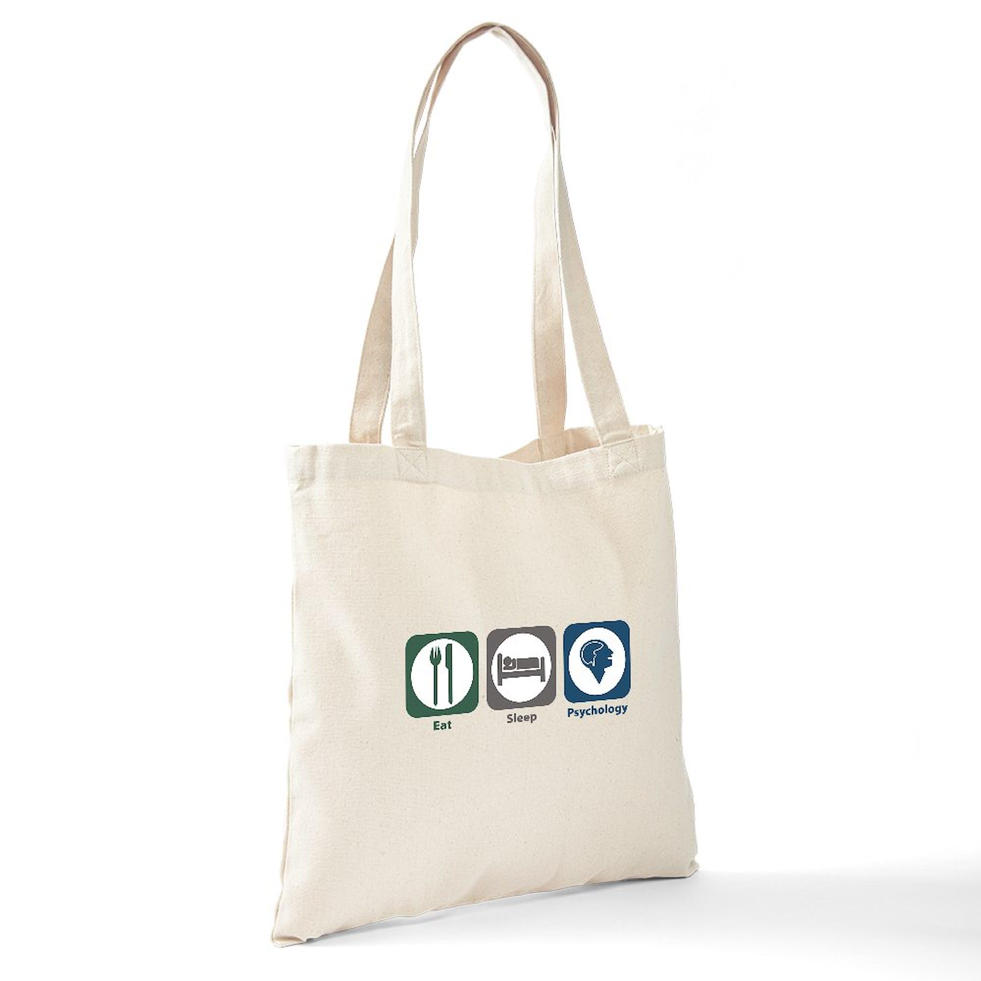 CafePress Sleeping In Natural Canvas Tote Bag - Reusable Shopping Bag, Two Sizes, Professionally Printed