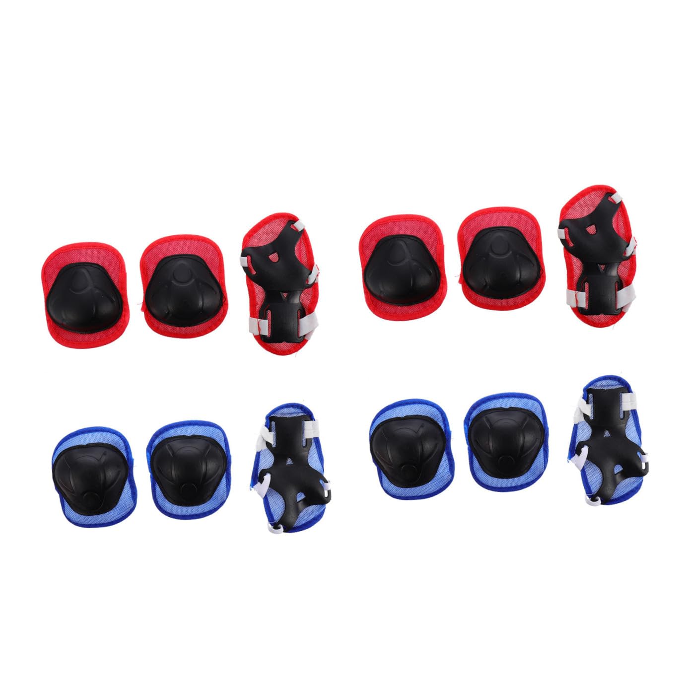 Sosoport 4sets Boys and Girls Elbow and Hand Pads for Roller Skating Skateboarding and Biking Ergonomic Design Comfortable Fit Mesh Material