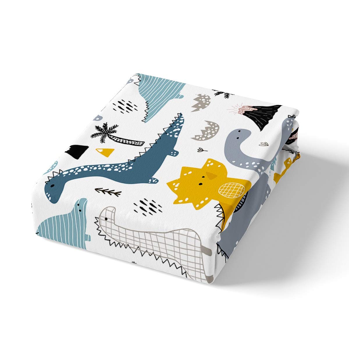 Dinosaurier Spannbettlaken Set – 90x200 Cm, 3D Druck, Mit Kissenbezug