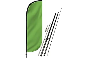 LookOurWay Solid Color Feather Flag for Business