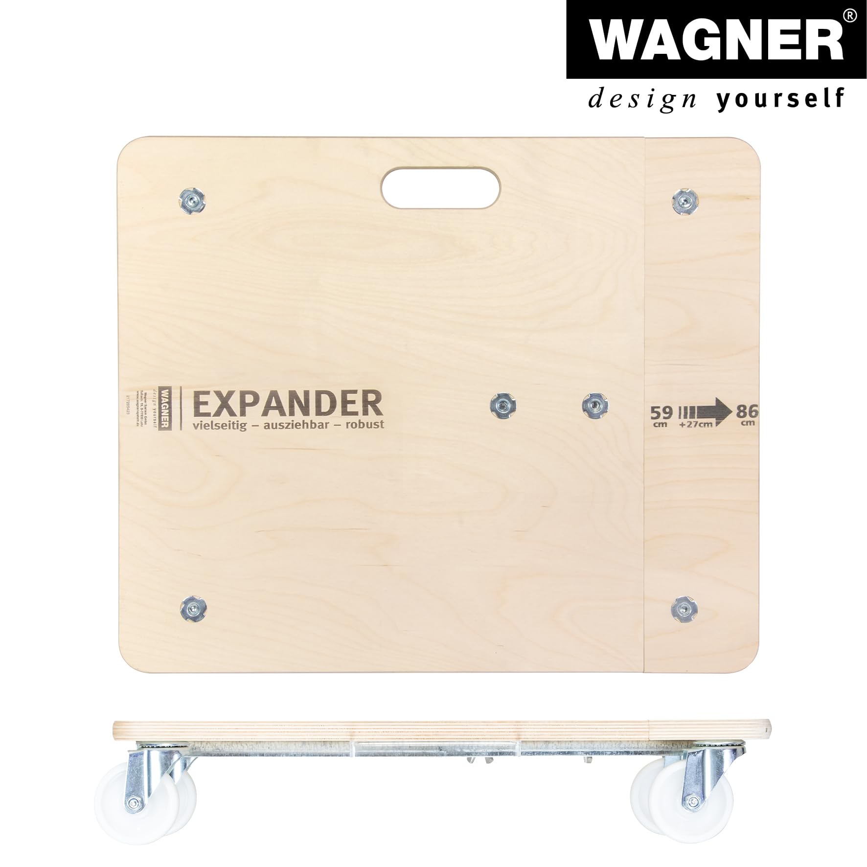 WAGNER, naturalny, (dł.) 59-86 x (szer.) 49 x (wys.) 11 cm