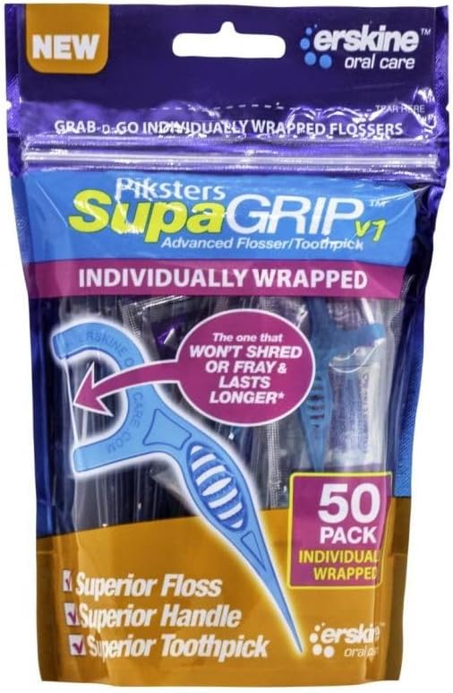 Monofilament Supagrip Flosser and Toothpick, 50 Count