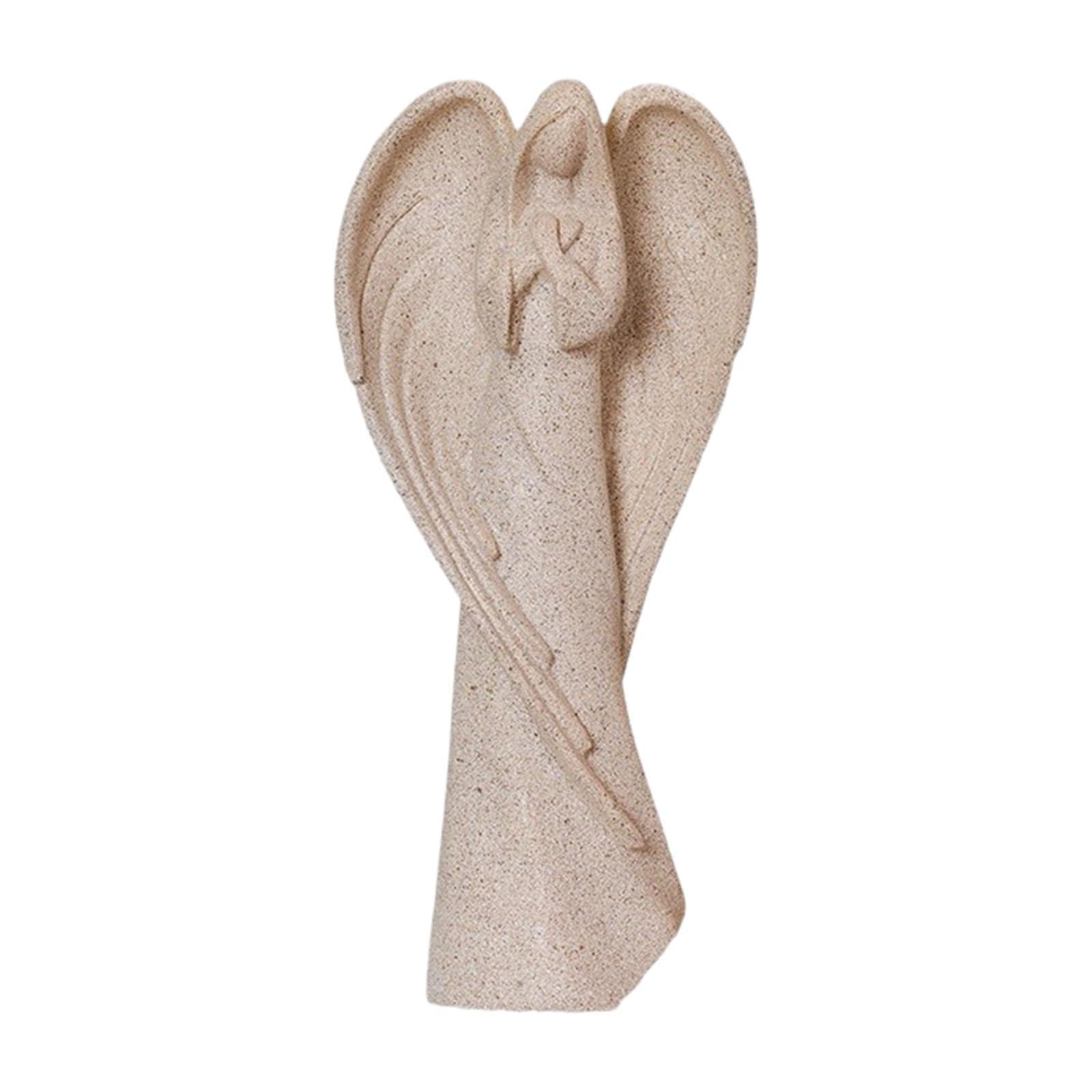 TWISAXC Angelic Resin Figurine Decor Inspiring Desktop Shelf Living Room Angel Figurine Resin Decorative Praying Sculpture