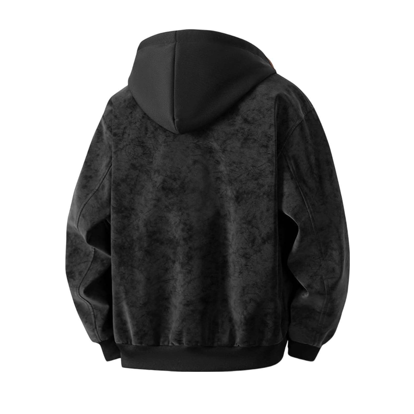 Gilet da uomo con cappuccio e cerniera su tutta la lunghezza, senza maniche, cardigan oversize, per attività all'aperto, per tutti i giorni e il tempo libero