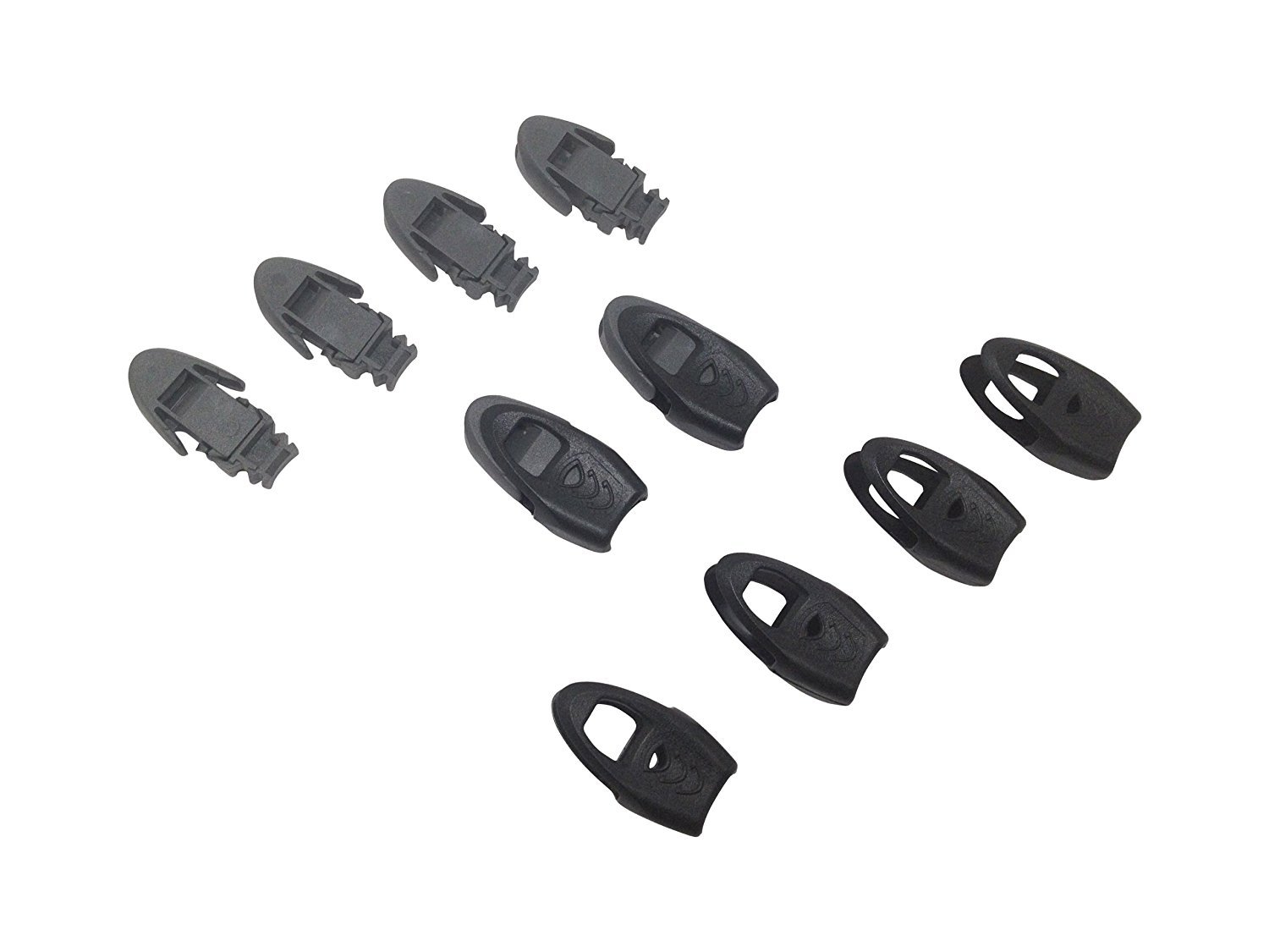 Ravenox Aerowave Cord End Whistle for Zipper Pulls | Rope, Paracord Zipper Pull Ends | (Grey) (50 Pack)