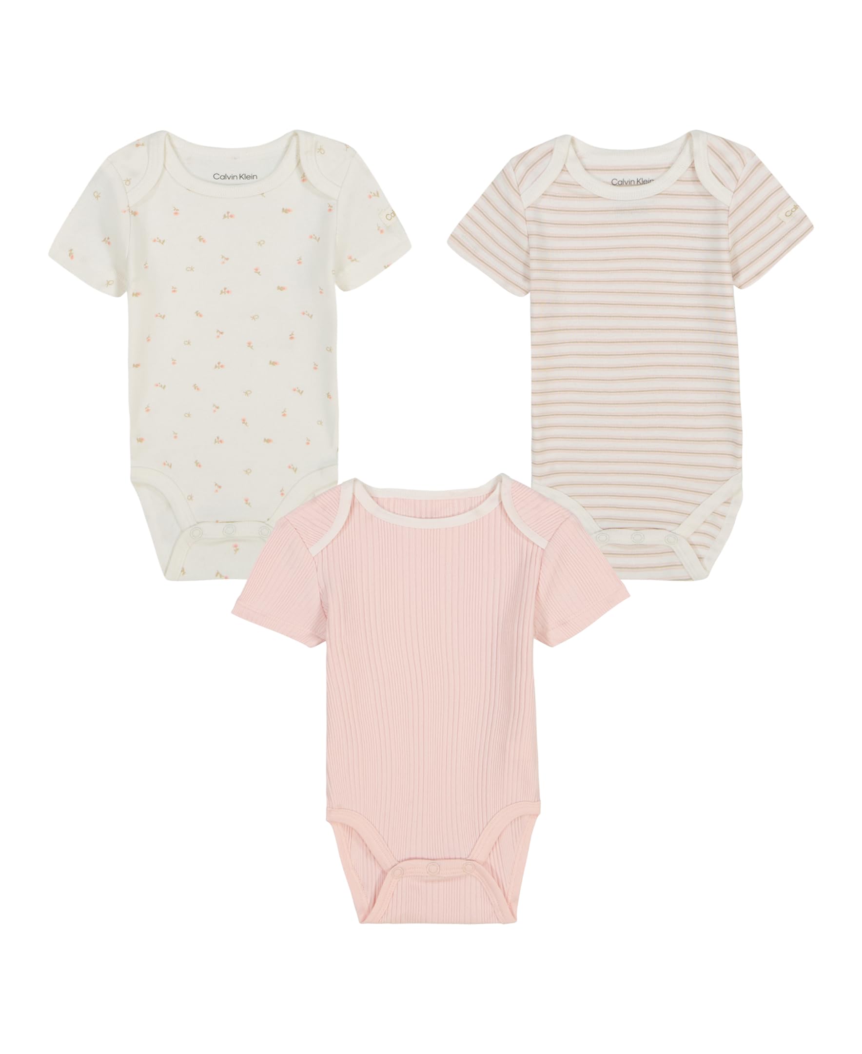 Calvin Klein baby-boys 3pc Pack Bodysuit