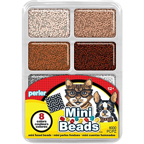 Perler Beads Neutral Color Mini Beads Tray For Kids Crafts, 8000 pcs