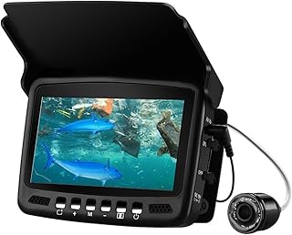 CâMera De Pesca SubaquáTica 20M 1000TVL localizador de peixes câmera de pesca no gelo subaquática 4,3 polegadas monitor LCD 8 PCS LED câmera de visão noturna para lâmpada de pesca Localizador De Peixe