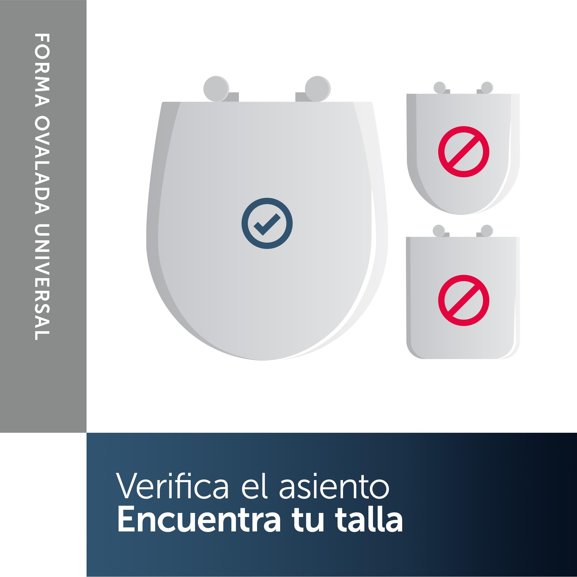 Ideal Standard Tirso Asiento de inodoro universal con mecanismo de cierre suave, extraíble de forma ovalada para una fácil limpieza, hecho de polipropileno reciclado – Blanco (365x425 mm)