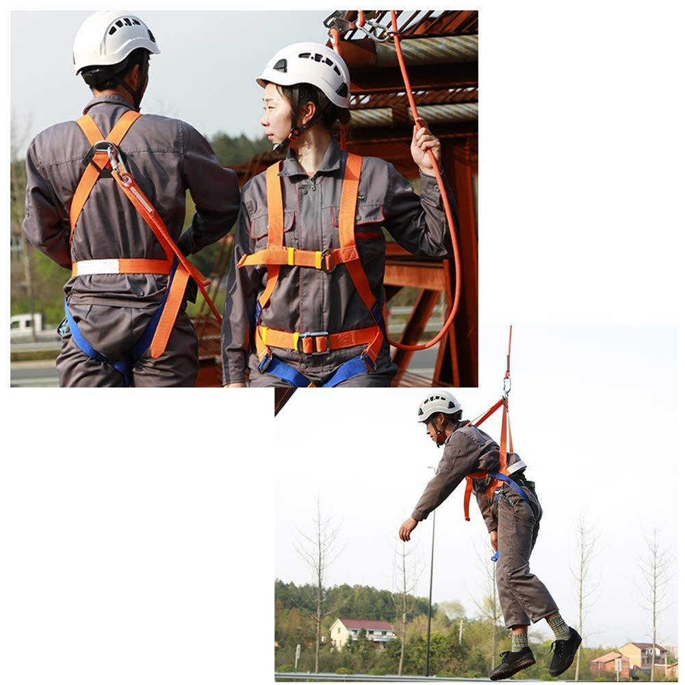 SwaYve Arnés de Seguridad, Arnés de Construcción, Arnés de Seguridad de Cuerpo Completo Protección Contra Caídas, para Elevación Aérea, Herrero, Andamio, Torre, Escalada de Árboles