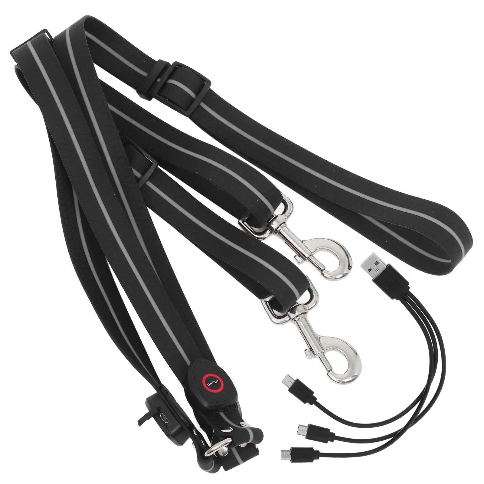 Healeved Leuchtende Pferdebrustleine mit LED Beleuchtung, Schwarz