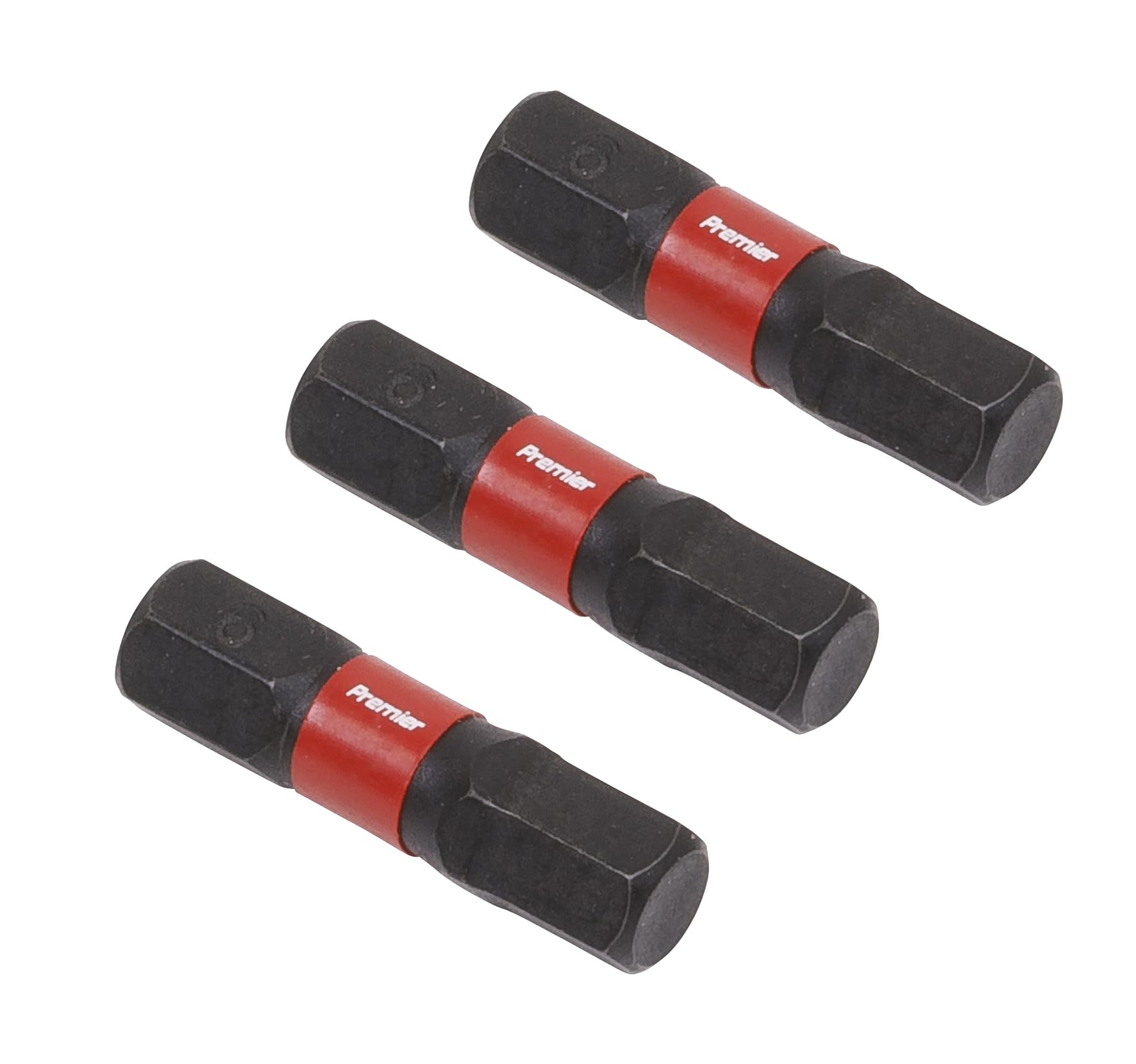 Sealey Premier Hex 6mm Impact Power Tool Bits 25mm - 3pc AK8214