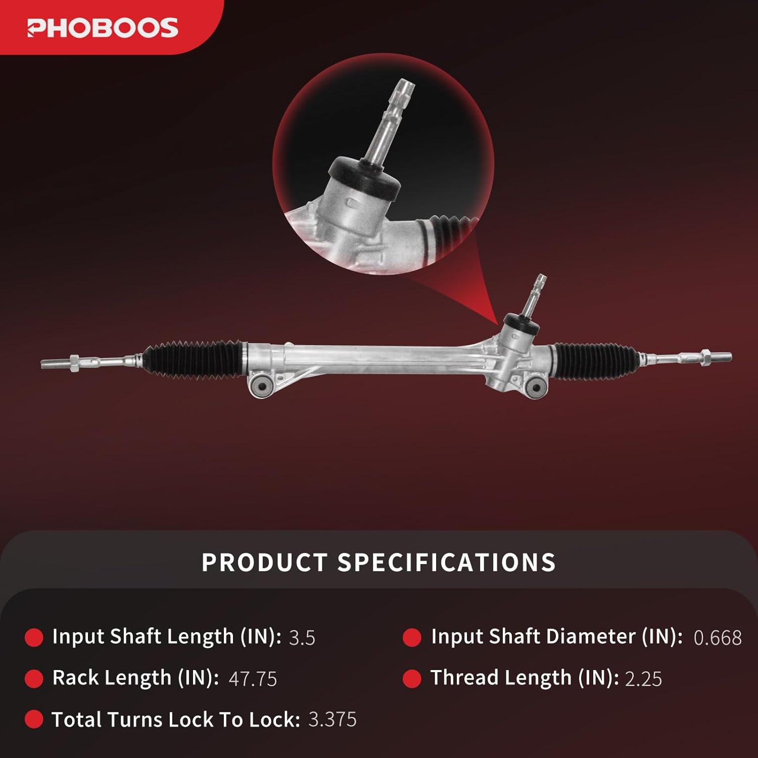 PHOBOOS Electric Power Steering Rack and Pinion Assembly Compatible with Toyota Sienna 2011-2012 V6 3.5L, Sienna 2013-2020, FWD ONLY, New Unit, Leak Resistance, Direct Fit, Ref.24-26006