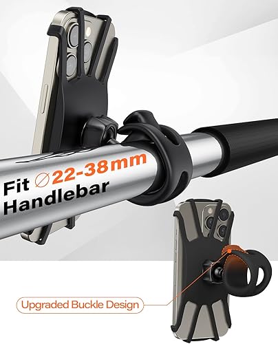 Miniatura 5 de A2C Soporte de teléfono para bicicleta, soporte de teléfono de rotación de 360 para bicicleta, soporte de teléfono para manillar de bicicleta de