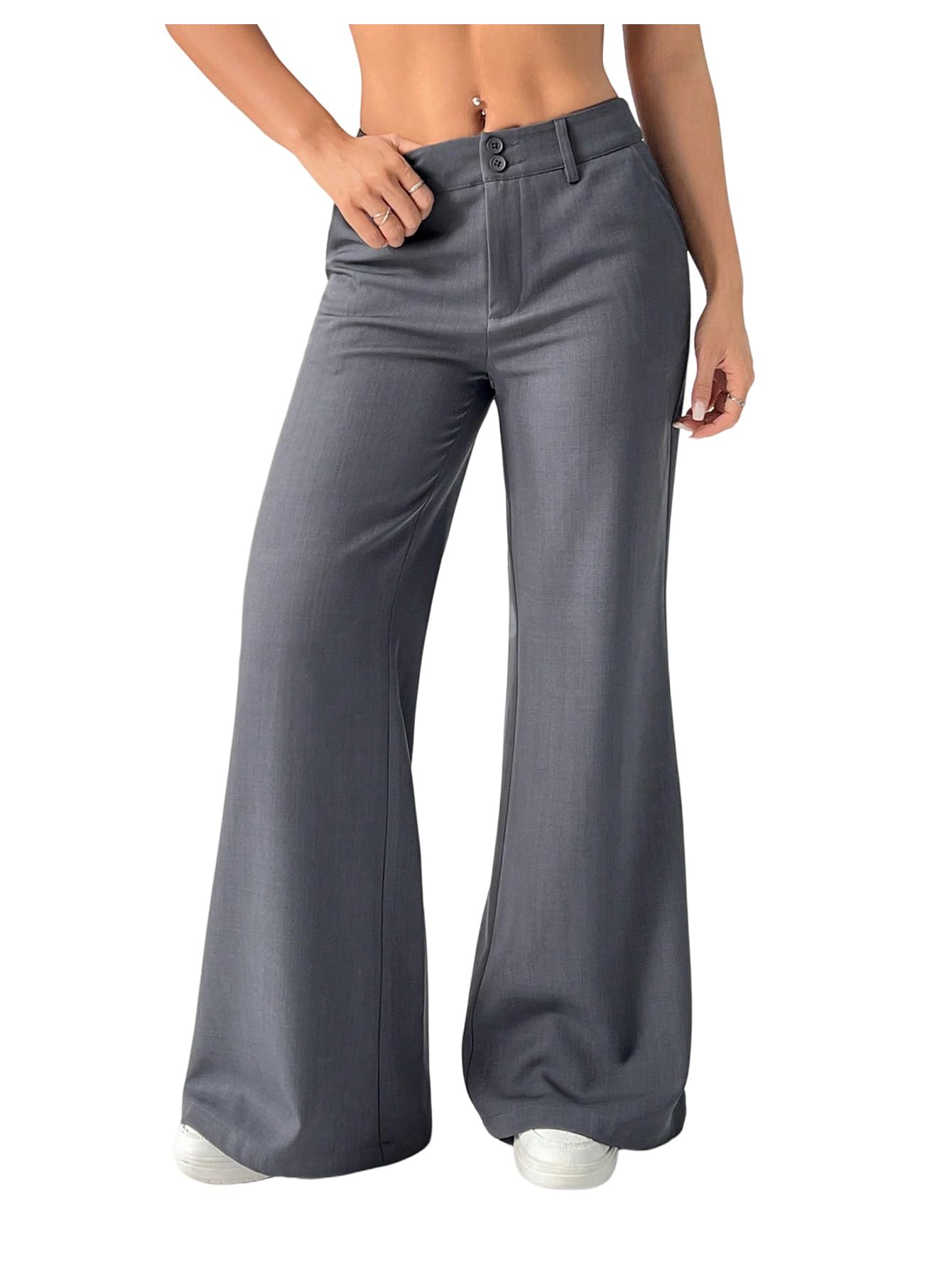 SHENHE Womens Flare Dress Pants Low Rise Business Casual Office Bootcut Pants Slacks Trousers