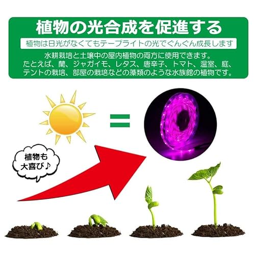 ノーブランド品 植物育成テープ ライト 3m LED tec-saibaitape の商品画像 2